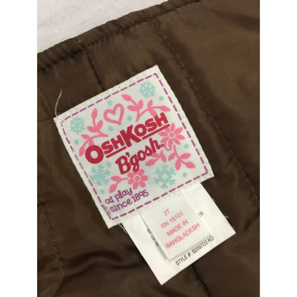 OSH KOSH GIRLS SNOW SKI OVERALLS BIB PANTS SIZE 2T